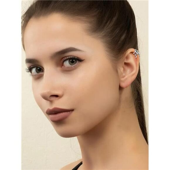 Frog Earrings Cuff Silver Cute Animal Jewelry for Women Accessory Gift - Picture 5 of 7